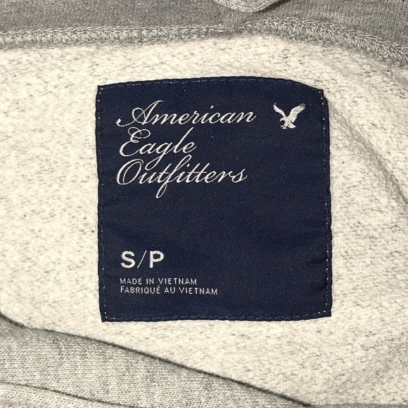 AMERICAN EAGLE GRAY HOODIE SWEATSHIRT SMALL - Picture 5 of 6